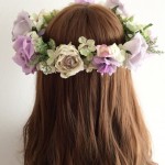 パープル花かんむりバック