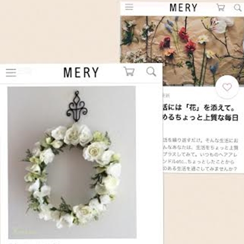 MERYにKransの花冠が紹介されました。