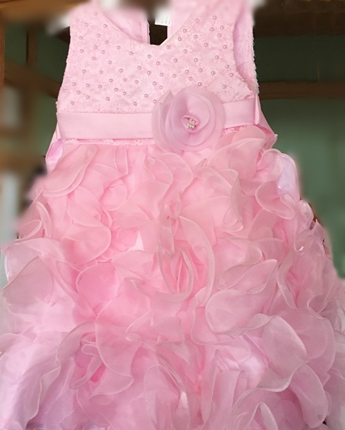 ピンク結婚式用こどもドレス