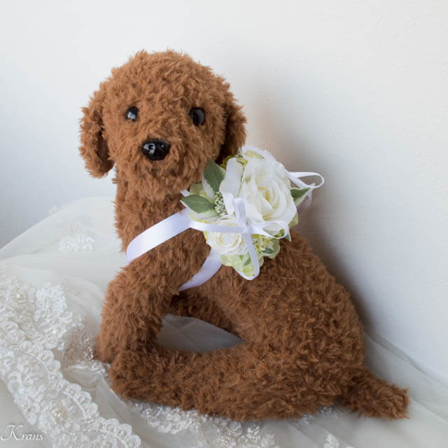犬と一緒の結婚式リングピロー14
