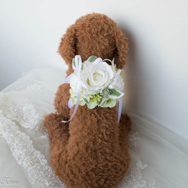 犬と一緒の結婚式リングピロー17