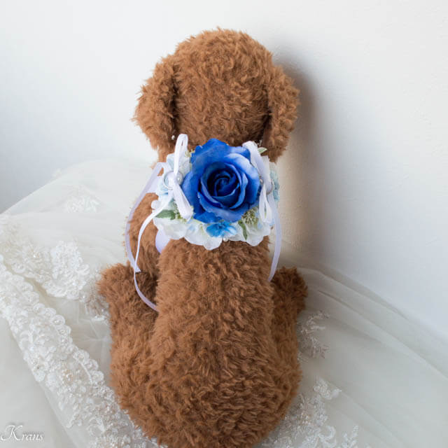 犬と一緒の結婚式リングピロー18